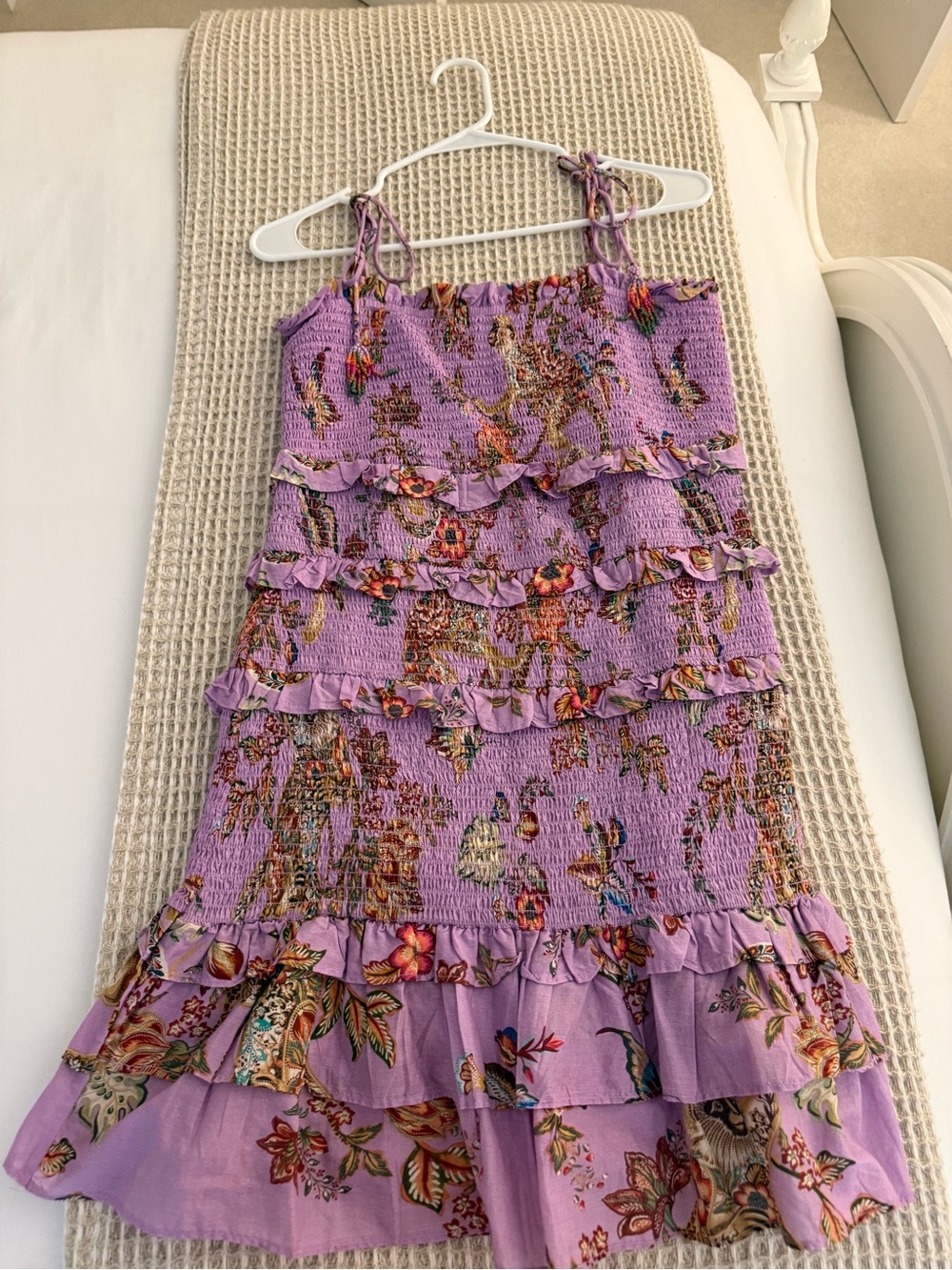 Lavender Floral Ruffle Sundress
